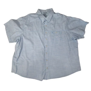 Camisa Izod Agua Salada Para Hombres 3XB Abotonada Azul Manga Corta Informal Relajada - Imagen 1 de 8