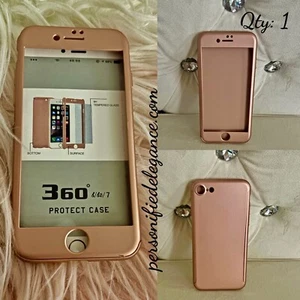 Funda Apple iPhone SE2/8/7/6s/6 con Cubierta Oro Rosa Mate 360* - Imagen 1 de 23