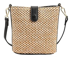 Straw Beach Bags For Women Rattan Purse Summer Straw Cross-body Bag Raffia Ha... - Picture 1 of 7