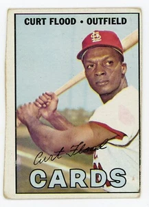 1967 Topps #245 Curt Flood Cardinals Vintage Baseball Card - Picture 1 of 2