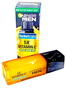 Garnier Men Turbo Bright Super Serum 5X Faster Bright Skin Vitamin C Gel 30 ml - Picture 1 of 12