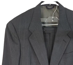 Austin Reed of Regent Street Mens Charcoal Gray Pinstripe Suit, J: 42L, P: 38x30 - Picture 1 of 21