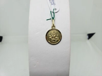 CIONDOLO MEDAGLIA SACRA MADONNA DI POMPEI IN ORO GIALLO 18KT 2,7 GRAMMI (6111) - Immagine 1 di 4