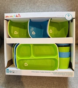 Munchkin 9 Piece Splash Toddler Dining Set, BPA-free & Microwave Safe - Picture 1 of 5