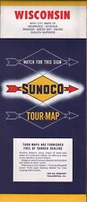 1960 Sunoco Road Map: Wisconsin NOS