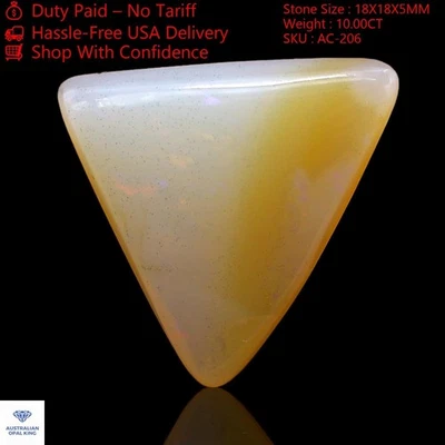 Cabujón de ópalo de fuego natural trillón de piedras preciosas artesanales... - Imagen 1 de 4