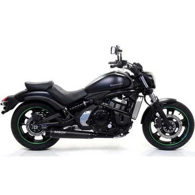 SCARICO COMPLETO ARROW REBEL ACCIAIO INOX BLACK KAWASAKI VULCAN S 650 21-24 - Immagine 1 di 3