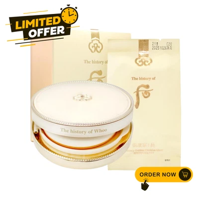The History of Whoo Gongjinhyang Mi Luxury Golden Cushion 21 23 (13g×2) K-Beauty - Image 1 of 4