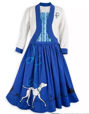 Disney Dress Shop Azul 101 Dálmatas Perdita Perro Suéter 2 piezas Conjunto Talla L Nuevo con Etiquetas Foto 1 de 4