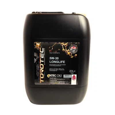20L Torotec 5W-30 Engine Oil Fully Synthetic C3 VW 504/507 BMW LL04 MB229.51 - Image 1 of 3