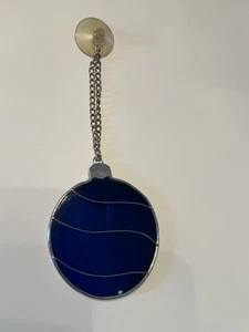 Vintage blau 3" Sonnenfänger Ornament aus Muschel - Bild 1 von 5