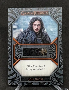 2021 Rittenhouse Game Of Thrones Iron Anniversary JON SNOW Quote Relic Costume - Picture 1 of 2