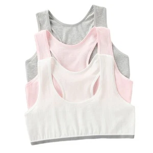 GIRLS 4 PACK CROP TOP SEAMFREE SPORTS TRAINING BRA AGE 12-16 - Picture 1 of 12