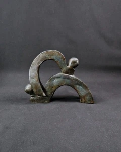 "Union des mouvements" Sculpture contemporaine et abstraite en terre cuite - Imagen 1 de 13