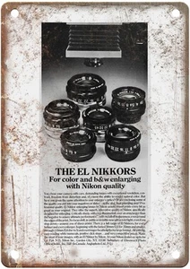 1977 Nikon Vintage Film Camera Advertisement Retro Look Metal Sign C1428 - Picture 1 of 2