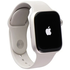 Apple Watch Series 9 (A2984) GPS + LTE - 45mm Starlight Aluminium / Star Sp Band - Photo 1 sur 4
