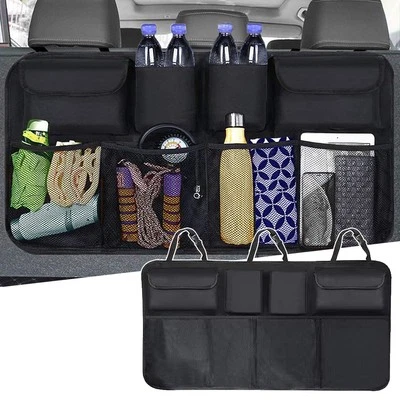 Universal Car Organizer Trunk Rear Back Seat Bag Storage Holder Mesh Net Pocket Foto 1 de 4