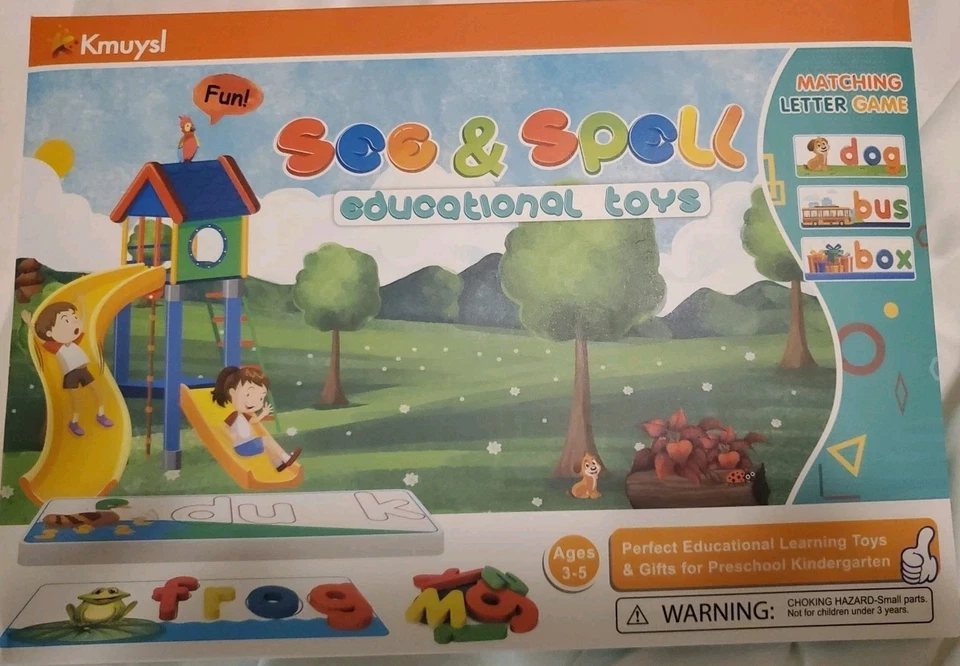 Kmuysl See & Spell Learning Educational Toys and Gift for 3 4 5 Years Old Boys