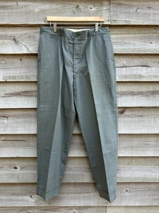 1960s Sanforized Big Mac Sail Cloth Cuffed Pants Flat Front 36x30 - Picture 1 of 9