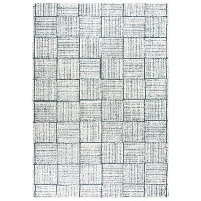 Rizzy Taylor Area Rug TAY866 Wool Transitional Solid Geometric Blue Rectangle - Image 1 of 4