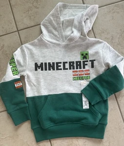 Boy Size 4 Jumping Beans Minecraft Hooded Sweatshirt Creeper NWT - Picture 1 of 4