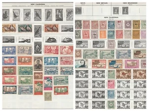 New Caledonia 1892-1944 Collection on 1 H. E. Harris Page, 60+ Stamps - Picture 1 of 3