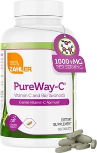 Vitamin C Tablets For High Strength Antioxidant Support 90 Kosher by Zahler - Picture 1 of 6