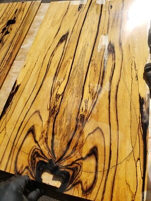 Black And White Ebony guitar top wood or bass figured wood 4 luthier - Image 1 of 2