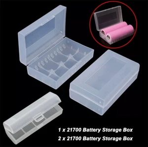 Battery Storage Box Plastic Transparent Battery Holder for 20700 21700 Batteries - Picture 1 of 9