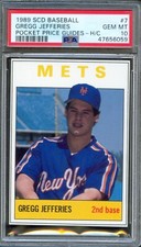 1989 SCD Pocket Price Guide Insert #7 GREGG JEFFERIES Mets PSA 10 GEM MINT Pop 2