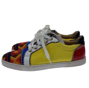 Christian Louboutin Size 37 Women's Lace Up Flat Sneakers Shoes in Multicolor - Picture 1 of 6