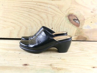 Zapatos Naot para mujer 37 Dream Zueco charol negro talla 6 arrugado sin cordones Foto 1 de 4