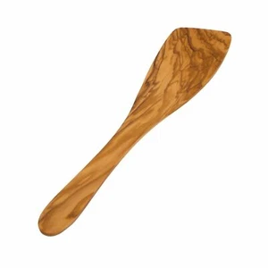 Handmade Olive Wood Curved Large Spatula - AKwood - Gourmet Vegan Foodie Gift - Picture 1 of 7