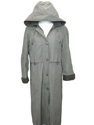 Worthington Trench Coat Gray Long Coat Winter Coat Size 10P Washable Zip Liner - Image 1 of 4