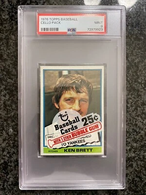 1976 Topps Baseball Cello Pack PSA 9 - Image 1 of 2