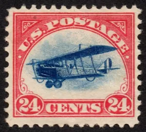 US Sc# C3 *MINT OG H* { -VF- 24c JENNY CURTIS } BIPLANE FROM 1918 AIRMAIL SERIE - Picture 1 of 2