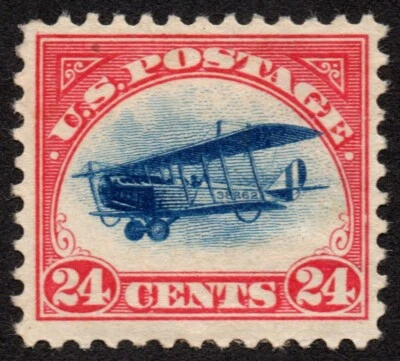 US Sc# C3 *MINT OG H* { -VF- 24c JENNY CURTIS } BIPLANE FROM 1918 AIRMAIL SERIE - Image 1 of 2