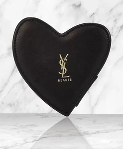 Estuche de tocador negro Yves Saint Laurent YSL Beauty en forma de corazón NUEVO EN CAJA NUEVO EN CAJA - Imagen 1 de 2