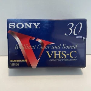 Sony VHS-C Tape 30 Minute Brand New Sealed TC-30VHGF - Picture 1 of 5