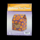 Halloween Treat Boxes Cookie Box Pack of 6 With Stickers Trick or Treat Gift New