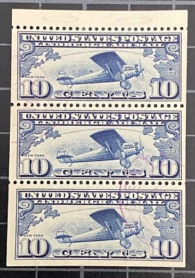 US Stamps-SC# C10 - Booklet Of 3 - Used - Premium Item - SCV = $65.00 - Image 1 of 2