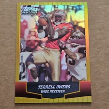 2004 Terrell Owens Topps Draft Picks And Prospects Gold Chrome Refractor #21