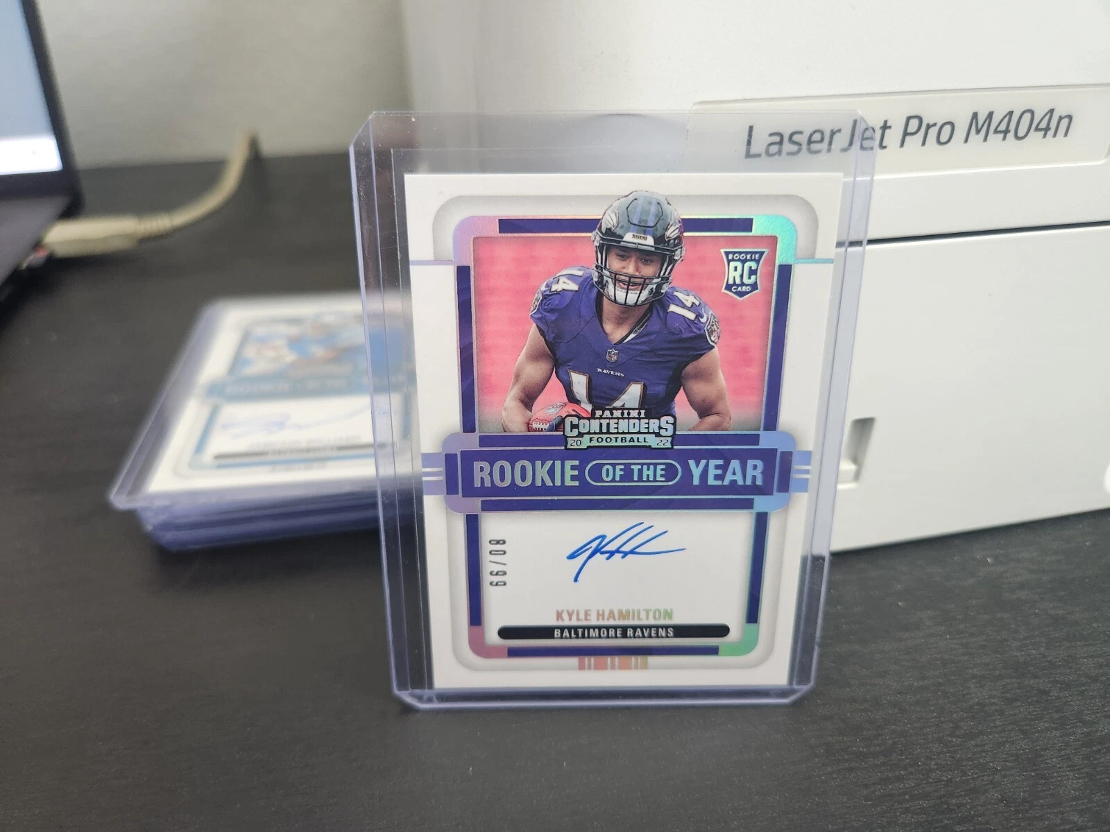 2022 Contenders Kyle Hamilton Rookie of the Year Auto /99 & ON CARD SP