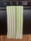 Vintage Cannon Lime Green & White Striped Cotton Kitchen Towel Terry Cloth Dish
