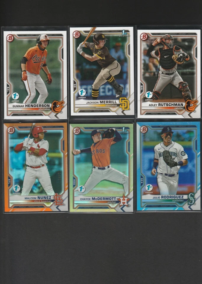 2021 Bowman Draft 1st Edition You Pick Base- Plus Sky Blue and #d Parallels - Image 1 of 1