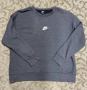 Nike Sportswear Mens XXL Fleece Crewneck Heather Gray Pullover (Heavily Used) - Picture 1 of 9
