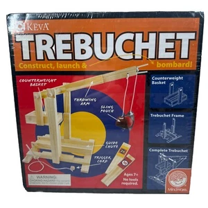 Keva TREBUCHET 66 Wooden Plank Set Kit Construct Launch 2011 Mindware Sealed NEW - Picture 1 of 10