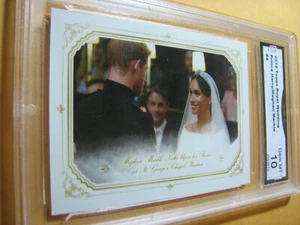 PRINCE HARRY MEGHAN MARKLE 2018 TOPPS ROYAL WEDDING # 4 GRADED 10 - Picture 1 of 2