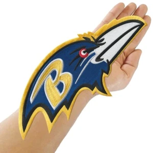Parche bordado para coser con logotipo de Baltimore Ravens Nation talla grande 12,5"x5,5" - Imagen 1 de 10