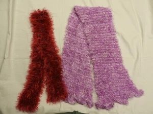 ZWEI Boas - 55 Zoll - Röhrendesign Lavendel & Schmalrot - Exc. Gebraucht - Bild 1 von 3